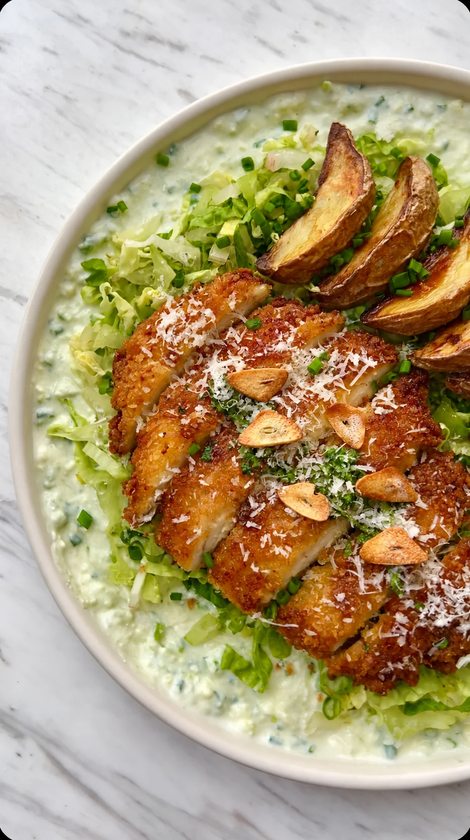 Garlic & Parmesan crispy chicken recipe by One Plate Girl